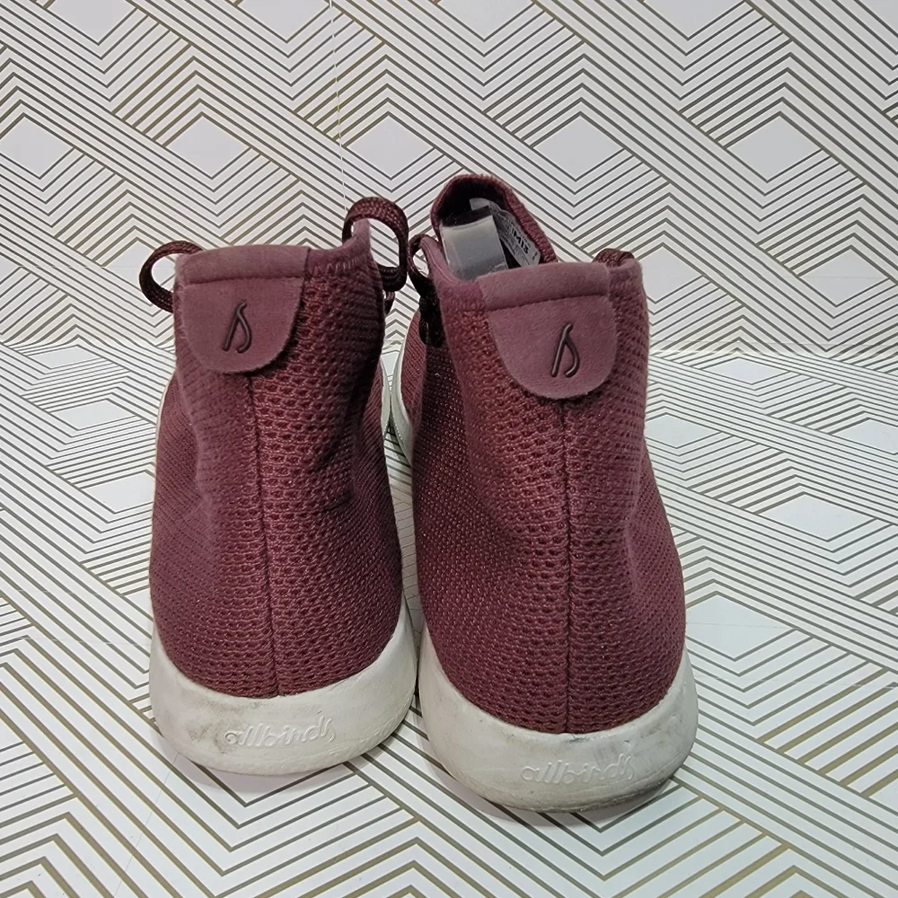 Allbirds - Hi Top Tree Toppers Burgundy Wool Shoes - Men's Size 13 Lace-up. - Picture 4 of 8